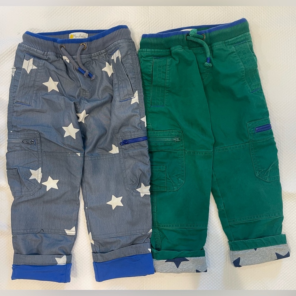 Boys 4-5y lined cargo pants. Boden.